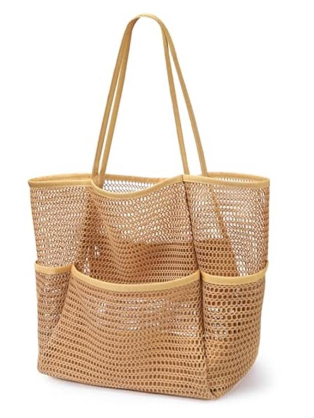 Beach Bag with Mini Pocket Summer Beach Tote Bags for Women Large Foldable